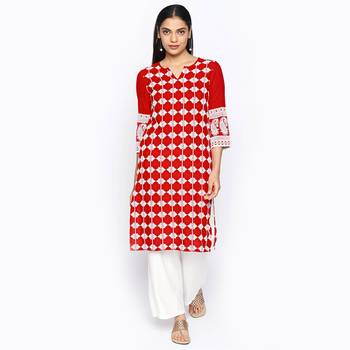 Red rayon kurtas and kurtis 1