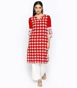 Red rayon kurtas and kurtis
