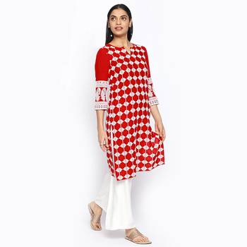 Red rayon kurtas and kurtis 3