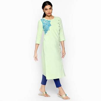 Green linolio kurtas and kurtis 2