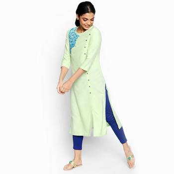 Green linolio kurtas and kurtis 3
