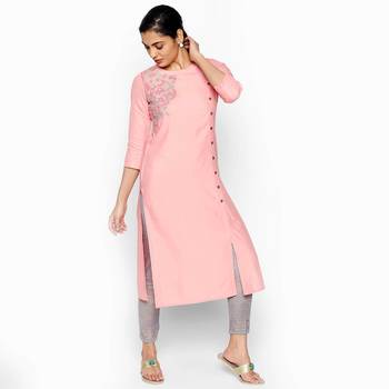 Pink linolio kurtas and kurtis 1