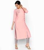 Pink linolio kurtas and kurtis