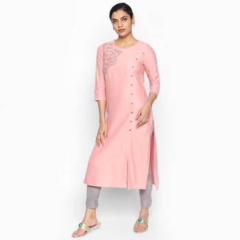 Pink linolio kurtas and kurtis 3