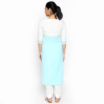 Blue cotton slub kurtas and kurtis 4