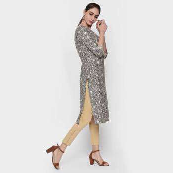 Blue american crepe kurtas and kurtis 3