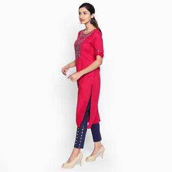 Pink rayon moss kurtas and kurtis 2