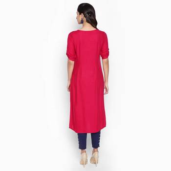 Pink rayon moss kurtas and kurtis 4