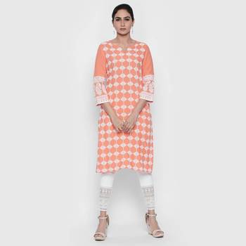 Orange rayon kurtas and kurtis 1