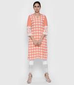 Orange rayon kurtas and kurtis