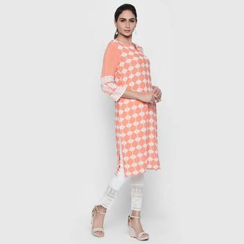 Orange rayon kurtas and kurtis 3