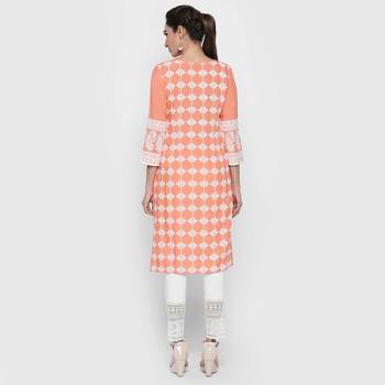 Orange rayon kurtas and kurtis 4