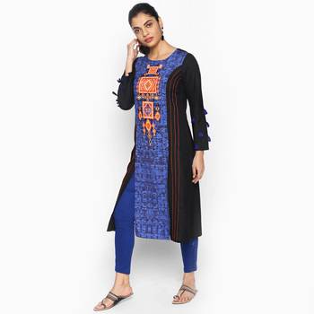 Blue linolio kurtas and kurtis 2