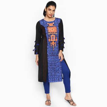 Blue linolio kurtas and kurtis 3