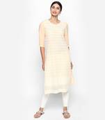 Beige cambric kurtas and kurtis
