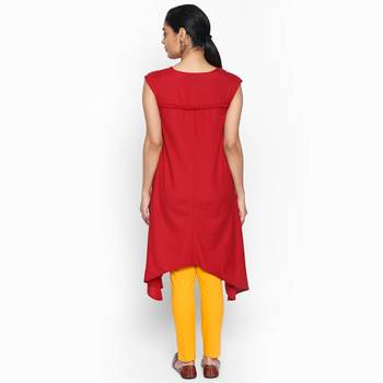 Red linolio kurtas and kurtis 4
