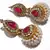 Dark Pink pearl jhumka earring