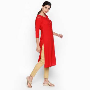 Red rayon kurtas and kurtis 3