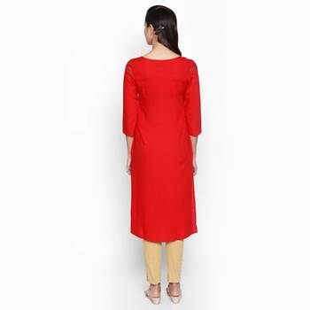 Red rayon kurtas and kurtis 4