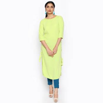 Green russian moss crepe kurtas and kurtis 1