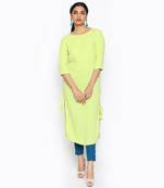 Green russian moss crepe kurtas and kurtis