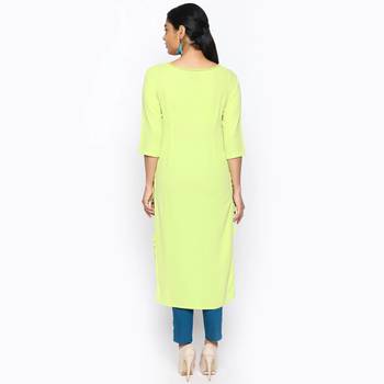 Green russian moss crepe kurtas and kurtis 4