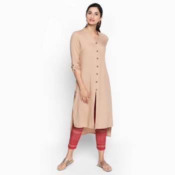 Beige rayon kurtas and kurtis 1