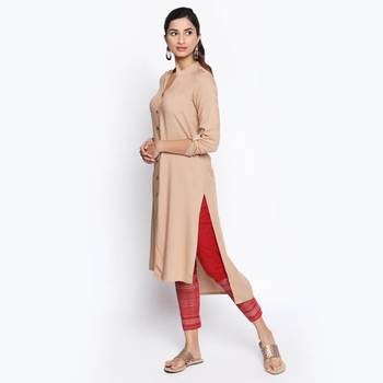 Beige rayon kurtas and kurtis 2