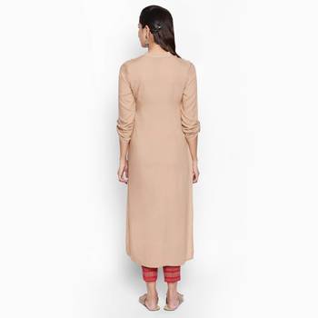 Beige rayon kurtas and kurtis 4