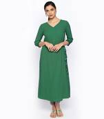 Green russian moss crepe kurtas and kurtis