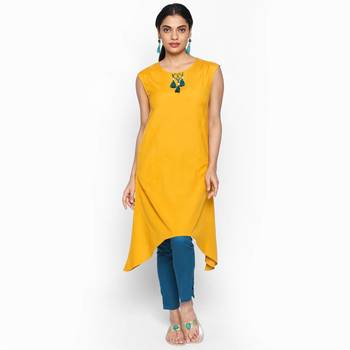Mustard linolio kurtas and kurtis 1