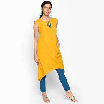 Mustard linolio kurtas and kurtis 3