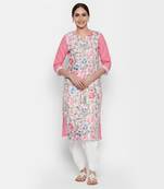 Coral cotton cambric kurtas and kurtis