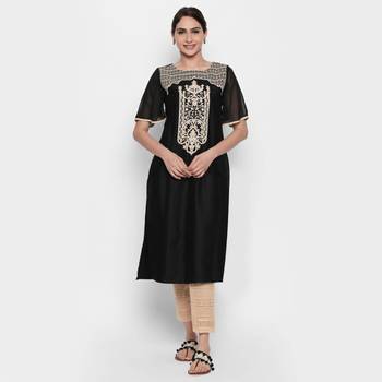 Black cotton tiscali kurtas and kurtis 1