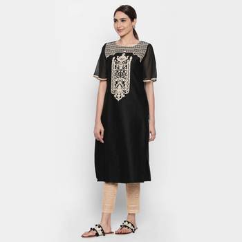 Black cotton tiscali kurtas and kurtis 2