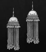 Silver Color Oxidised Beautiful Jhumka Earrings