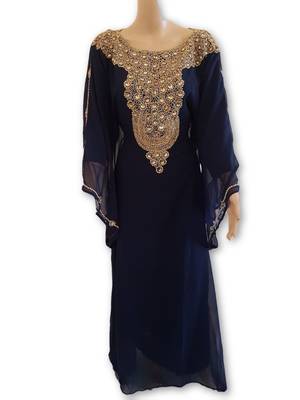 Exclusive Marriage Kaftan Moroccan Takshita Georgette Wedding Gown Dress   1