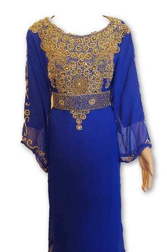 Floor Touch Party Wear Maxi Dress For Arabian Women