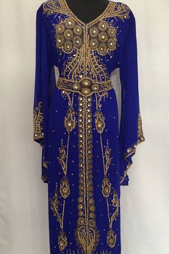 EID Moroccan Kaftan Georgette Dress Jilbab Arabian clothing ISLAMIC