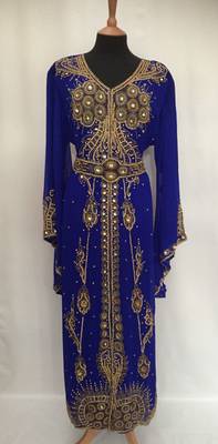 EID Moroccan Kaftan Georgette Dress Jilbab Arabian clothing ISLAMIC 1