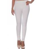 White Cotton Ethnic Wear Churidar Leggings For Women'S