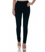 Black Cotton Ethnic Wear Churidar Leggings For Women'S