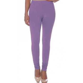 Purple Cotton Ethnic Wear Churidar Leggings For Women'S 1