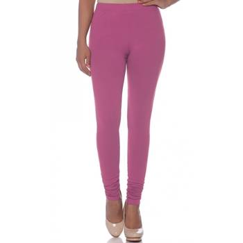 Pink Cotton Ethnic Wear Churidar Leggings For Women'S 1