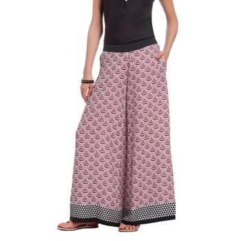 Maroon Rayon palazzo pants 1