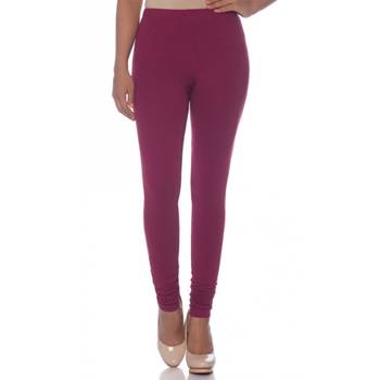 Maroon Cotton Ethnic Wear Churidar Leggings For Women'S 1