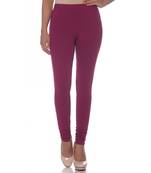 Maroon Cotton Ethnic Wear Churidar Leggings For Women'S