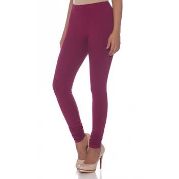 Maroon Cotton Ethnic Wear Churidar Leggings For Women'S 2