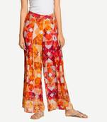 Orange Rayon palazzo pants