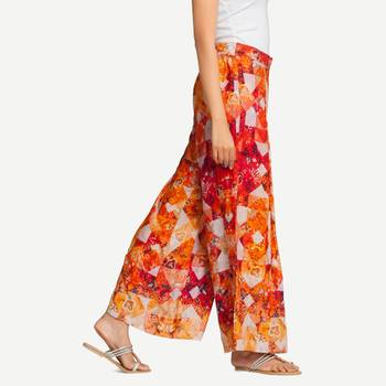 Orange Rayon palazzo pants 2